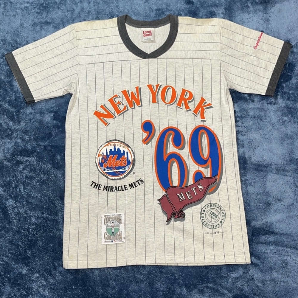 Vintage 90s New York “Miracle Mets” Long Gone Baseball Tshirt 1993 Series